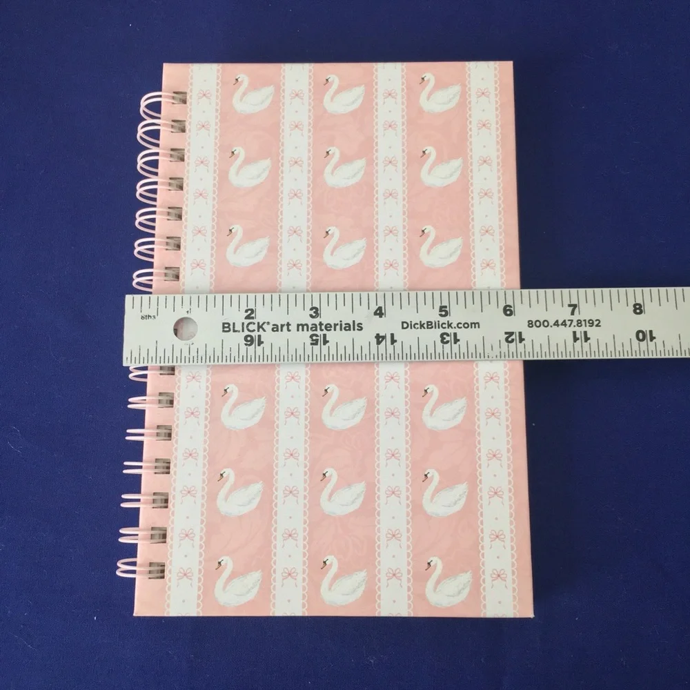 Pretty Swan and Bows Spiral Notebook